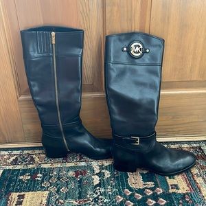 Michael Kors black leather boots